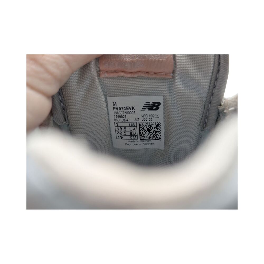 New Balance Gray 574 Hook Loop Sneakers Big Kid 1 - Picture 7 of 7